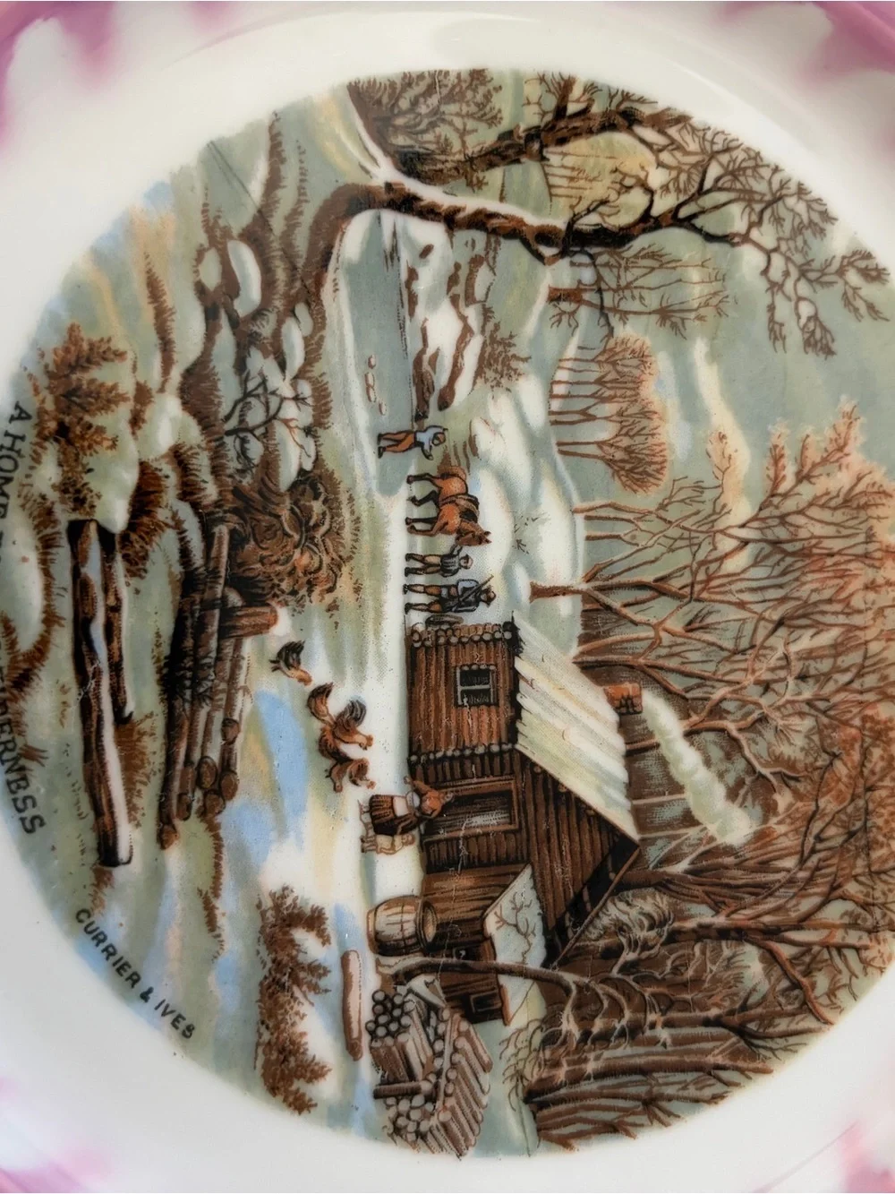 Vintage Currie &Ives Plate